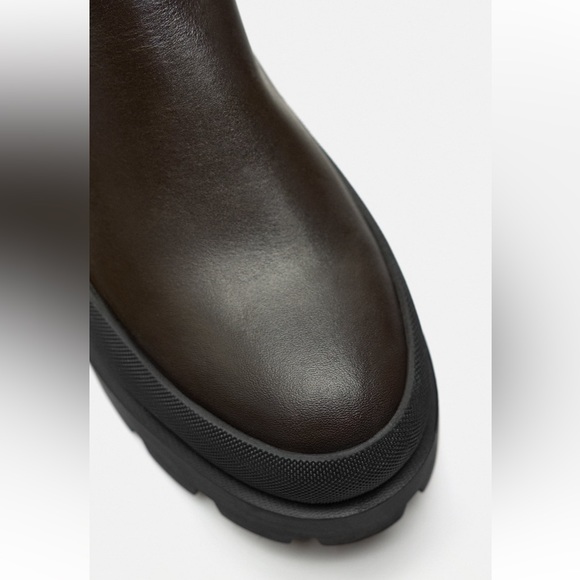 Zara lug sole leather ankle boots - Picture 8 of 8